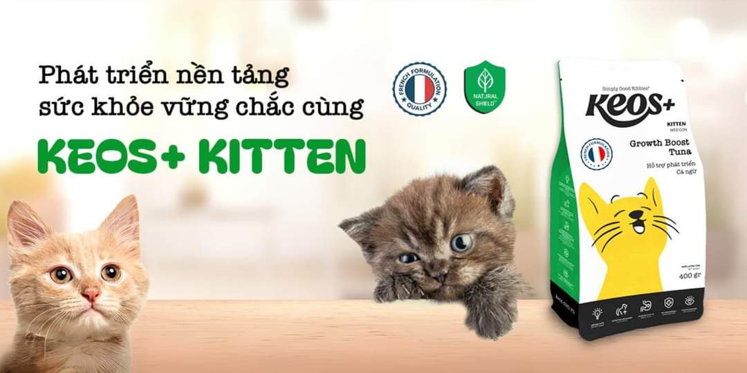 Thức Ăn Hạt KEOS/KEOS+ Cho Mèo Mọi Lứa Tuổi