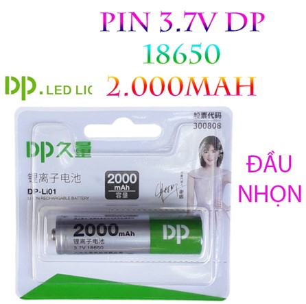 Pin Sạc DP 18650 3.7V 2000mAh ( 1 Viên )