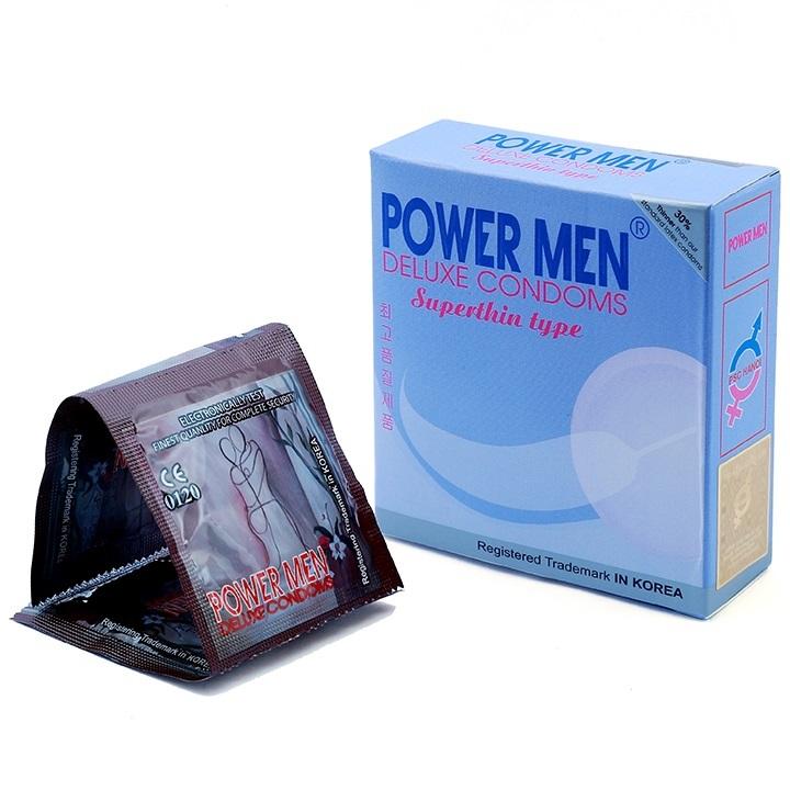 [HCM]BAO CAO SU POWERMEN SIÊU MỎNG (Hộp 3 Cái)