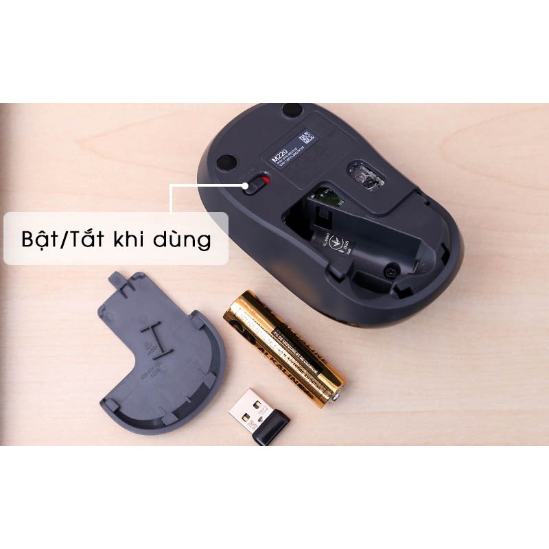 Chuột Không Dây M220 Không Tiếng Ồn