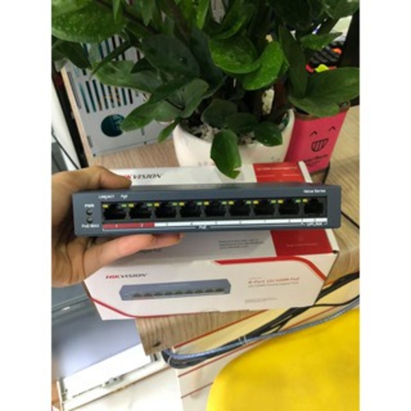 Switch mạng 9 cổng POE HIKVISION, chuyên cho camera DS-3E0109P-E/M 0109 (Chính hãng)