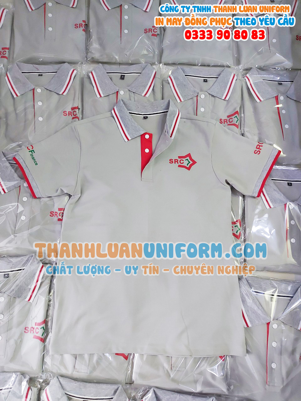 Áo Đồng Phục Cổ Trụ Công Ty SRC