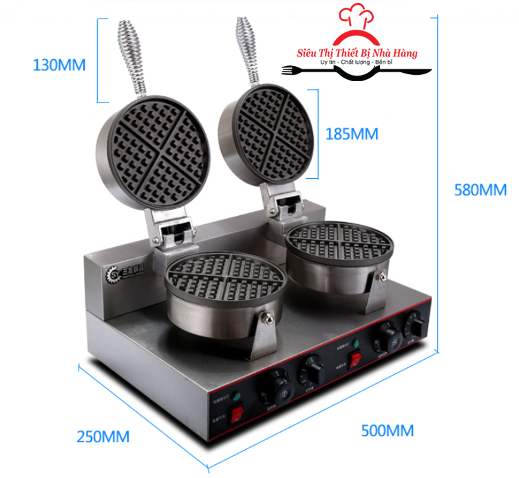 MÁY LÀM BÁNH WAFFLE ĐÔI CAO CẤP