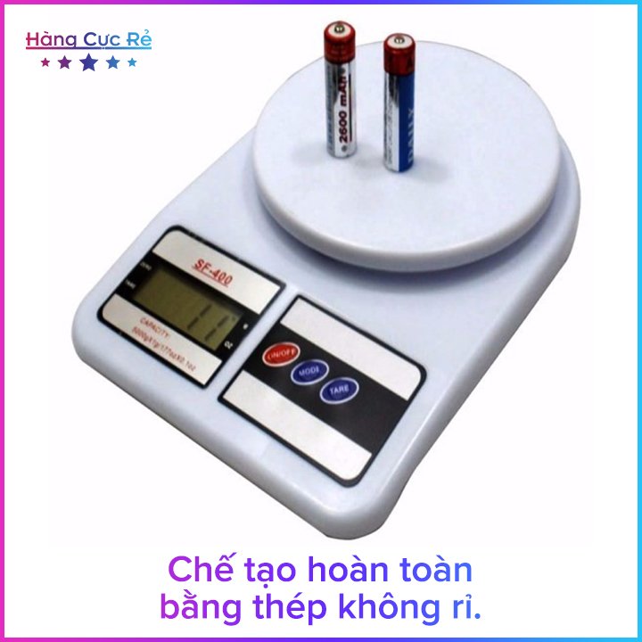 Cân điện tử để bàn 7kg tiện dụng, chính xác đến từng gram + Tặng kèm 2 pin, giúp nấu ăn, đi chợ, buôn bán rất tiện lợi - Shop Hàng Cực Rẻ
