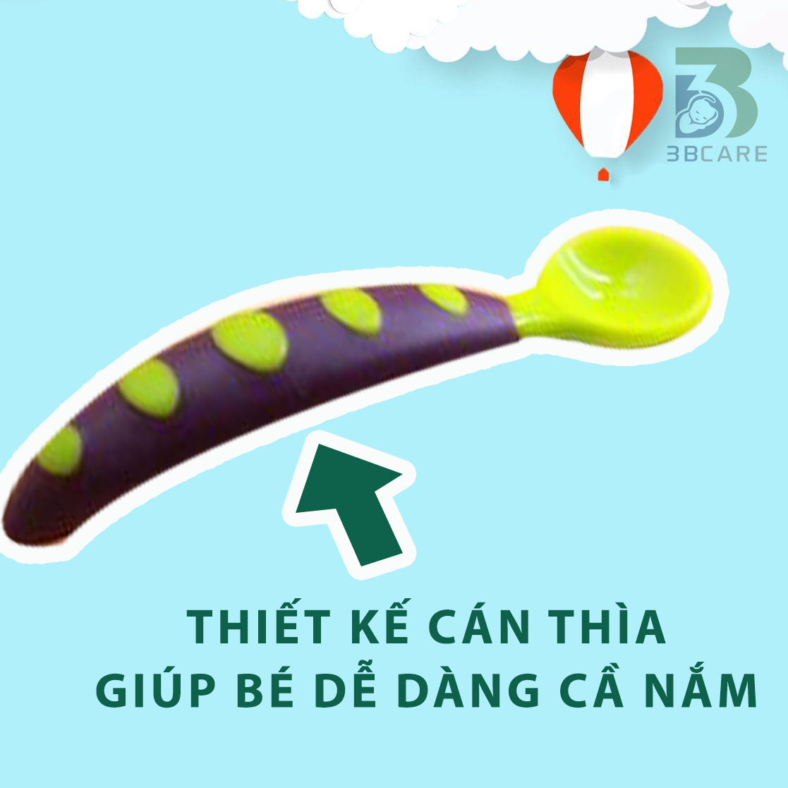 Bộ thìa dĩa tập ăn dặm Kichi cho bé