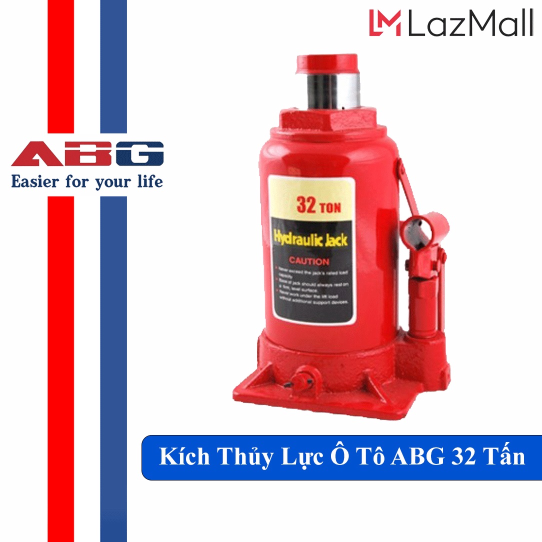 Kích Thủy Lực Ô Tô ABG Loại 32 Tấn Màu Đỏ, Con Đội Thủy Lực, Kích Dầm Dùng Để Nâng, Sửa Chữa Oto, Xây Dựng, Và Các Ngành Công Nghiệp