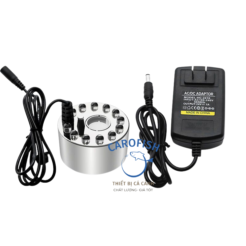 Máy tạo khói kết hợp đèn led đổi màu cho bể cá mini, bồn gội đầu dưỡng sinh, hòn non bộ, hồ cá