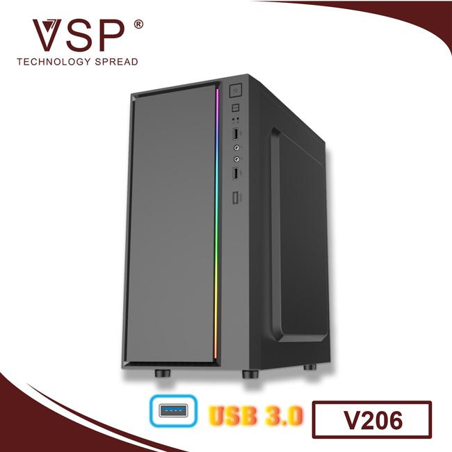 Case máy tính VSP V206 / V207 LED RGB Cổng USB 3.0