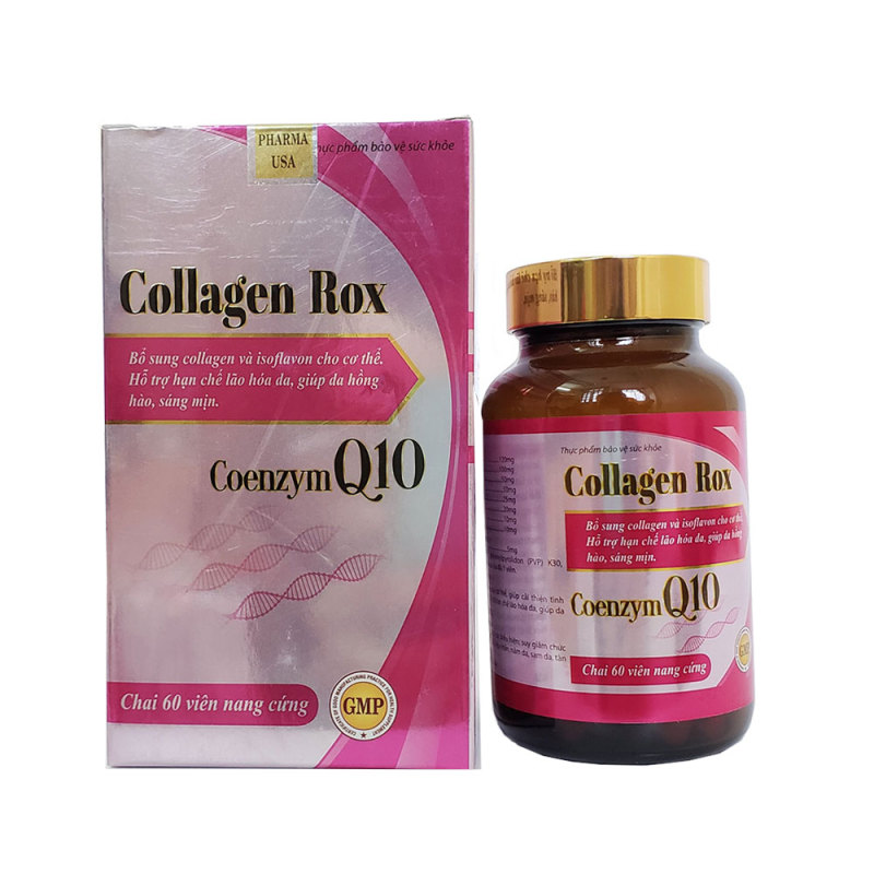 Viên uống đẹp da Collagen Rox bổ sung Vitamin E C chống lão hóa, ngừa nếp nhăn Hộp 60 viên dùng 30 ngày cao cấp