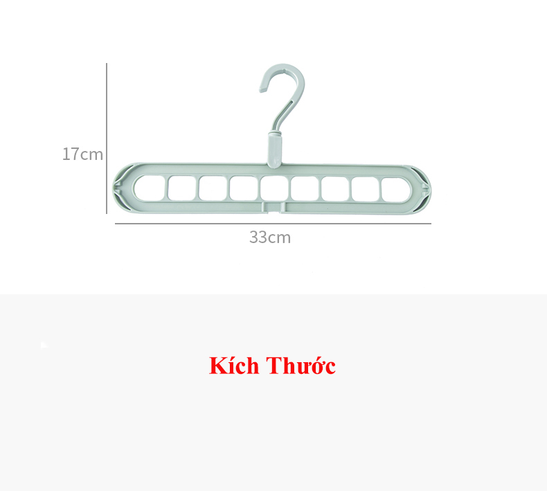 Combo 3 Móc treo quần áo đa năng 9 lỗ