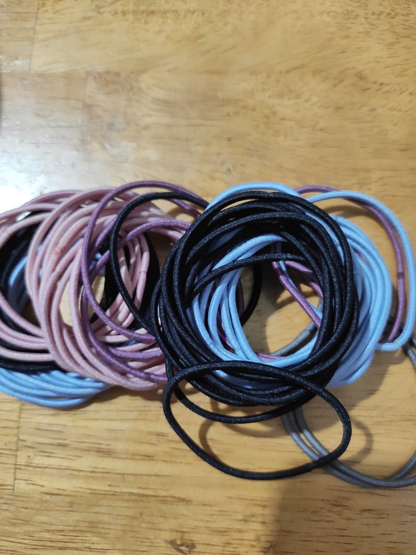 Sét 100 dây chun buộc tóc túi zip