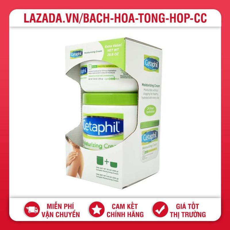 Set 2 kem dưỡng ẩm Cetaphil Moisturizing Cream 566g và 250g