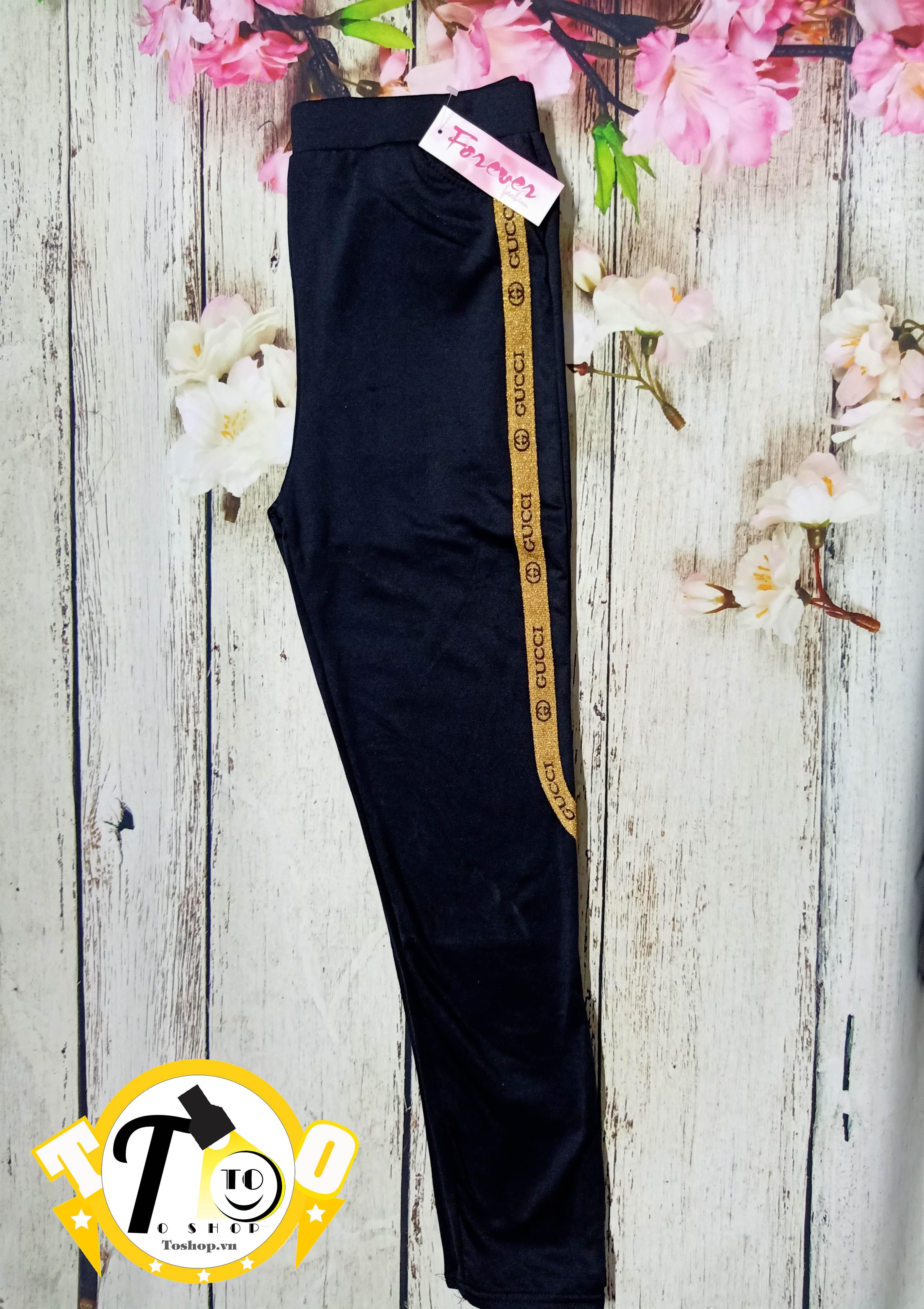 [HCM]Quần Thun Nữ ôm body - legging nữ (GC Vàng ánh đen Chất vải thun co giãn tốt ) GC1