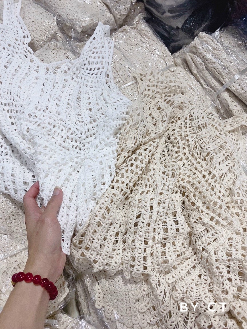 Áo Ren Lưới Sát Nách Cổ V Phong Cách Boho | Smide Clothing