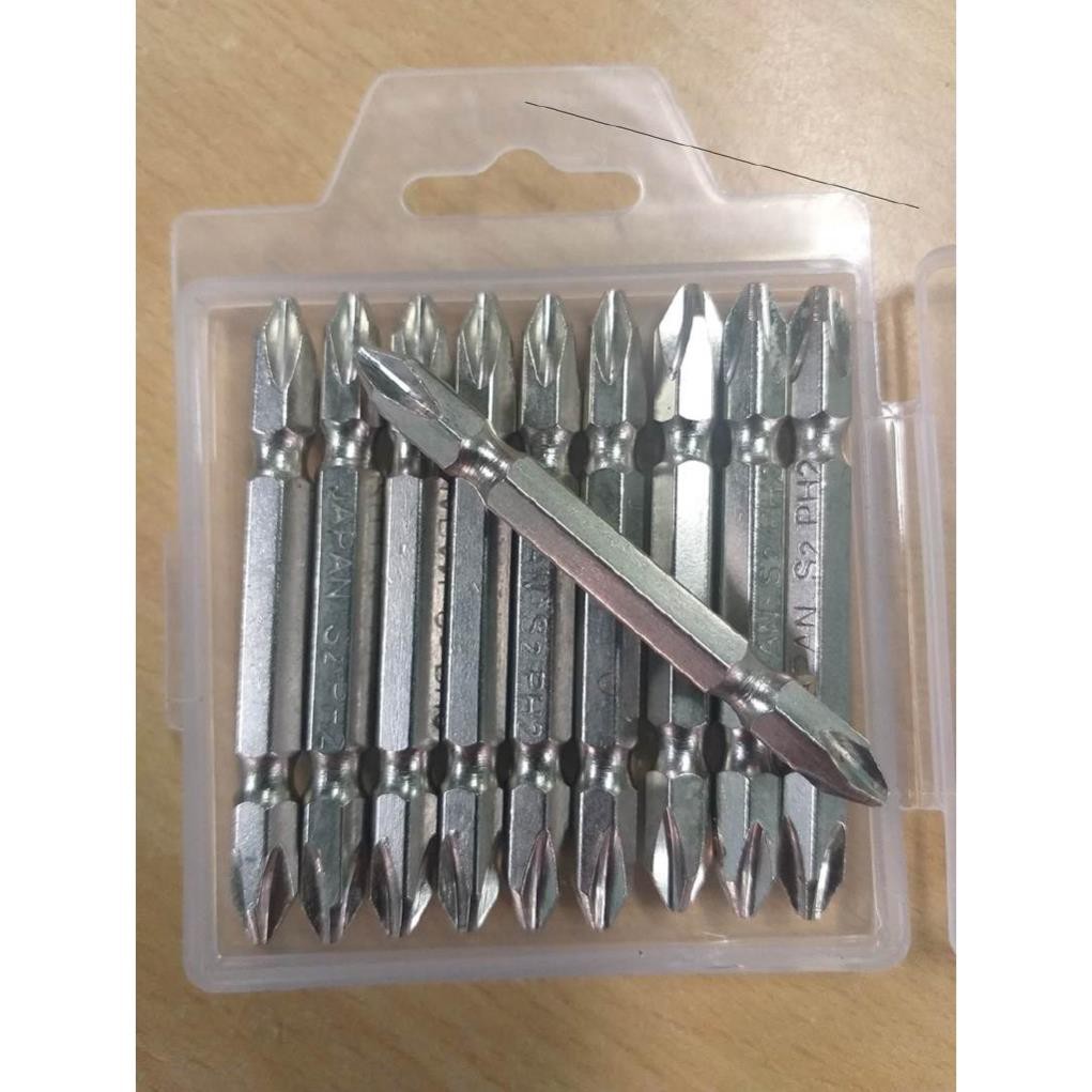 Mũi Bắn Vít 2 Đầu Thép Xịn PH2 Dài 65mm