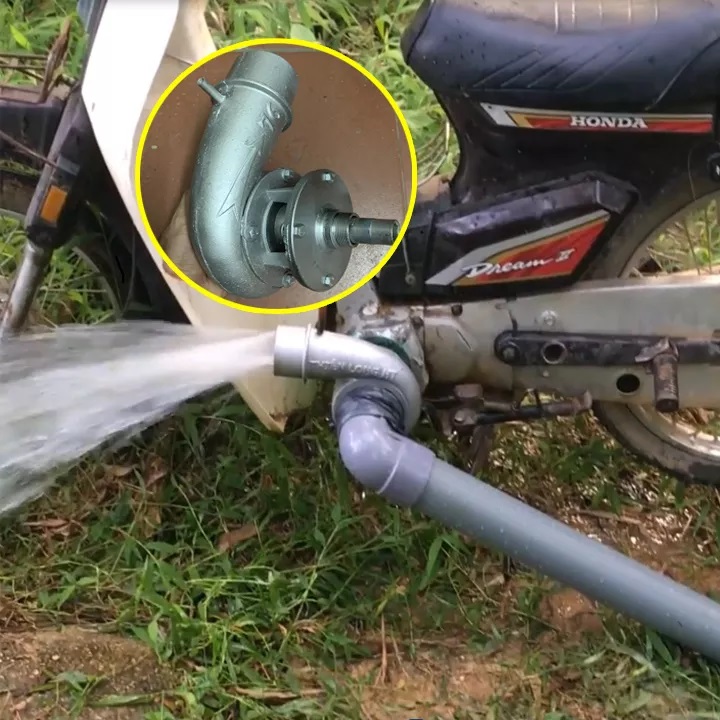 Bơm Nước Gắn Vào Xe Máy Đầu Ra Vào 76