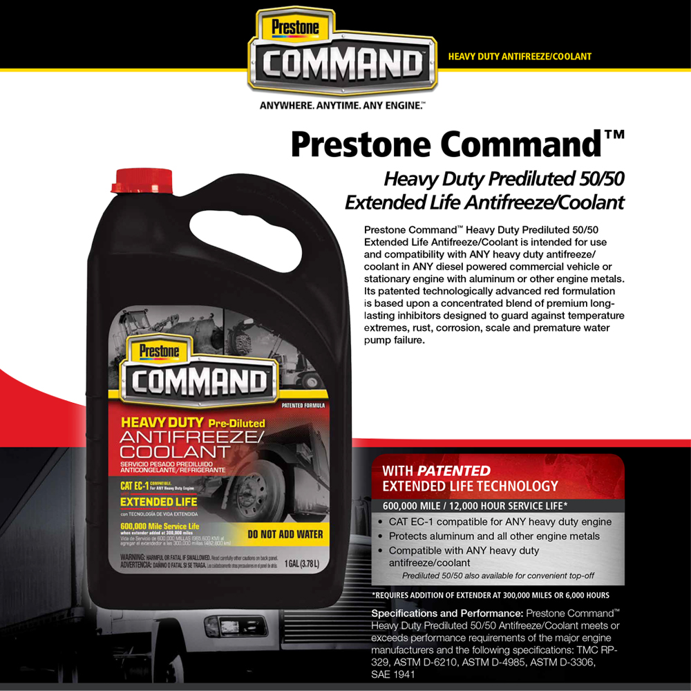Nước Mát Ô Tô Prestone Command' 3.78 Lít (Đỏ)