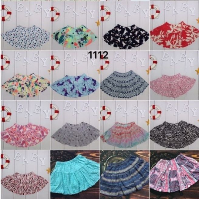 Chân váy xòe có chip đùi cho bé gái 1-8t