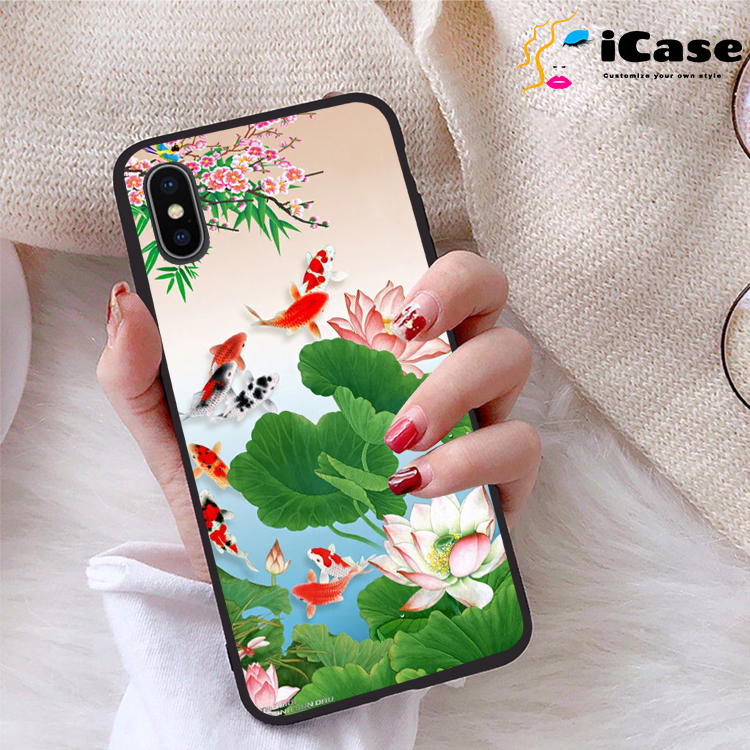 Ốp lưng iPhone X viền dẻo TPU BST Sen