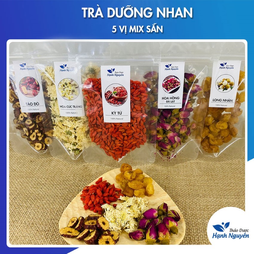 Set Trà Dưỡng Nhan 5 Vị Giúp Đẹp Da, Giữ Dáng