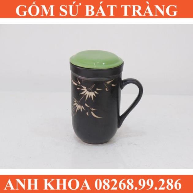 Bộ cốc lọc trà Bát Tràng Gốm sứ Bát Tràng Anh Khoa