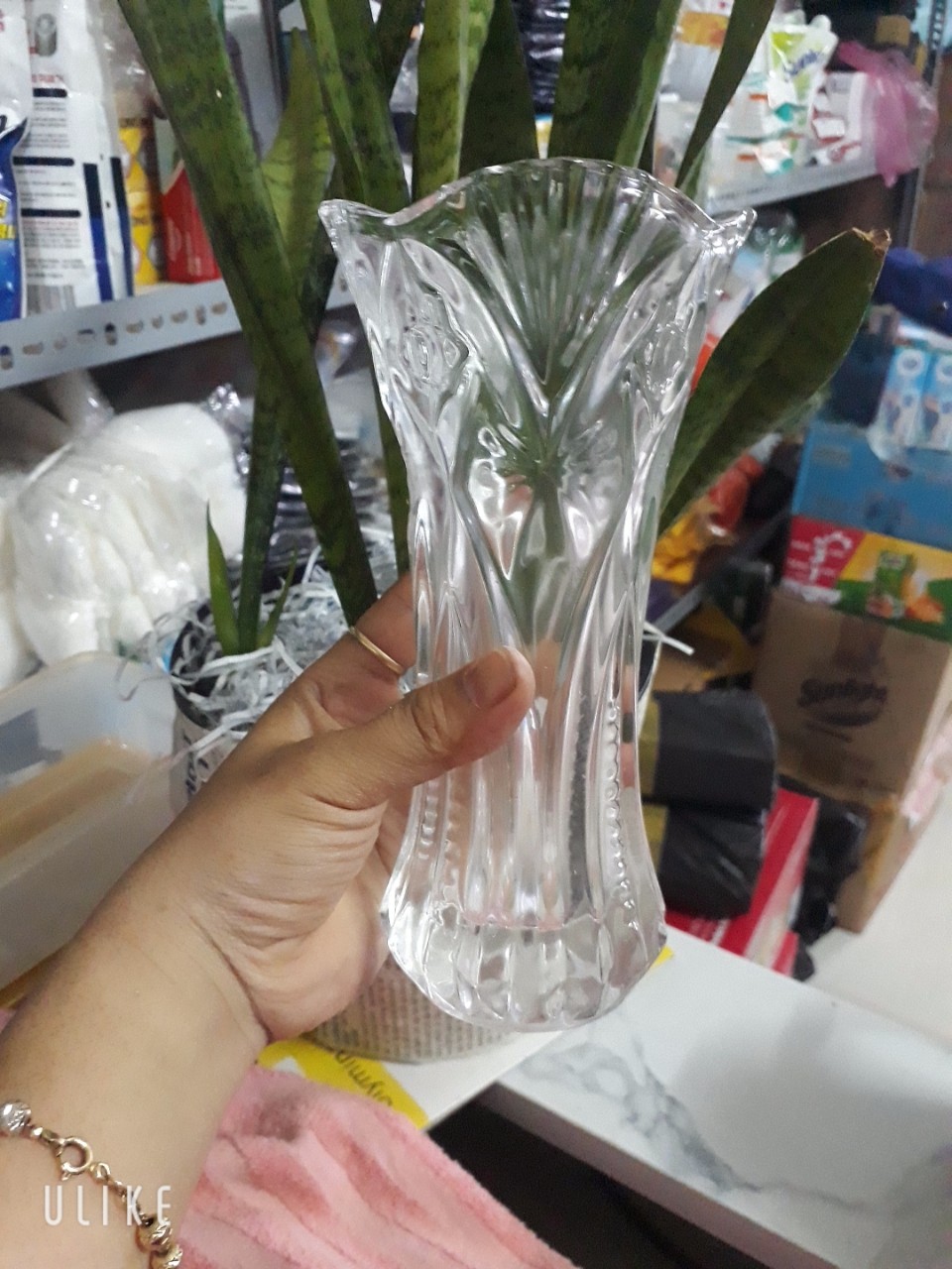 Bình bông lọ hoa thủy tinh cao 20CM #dày dặn