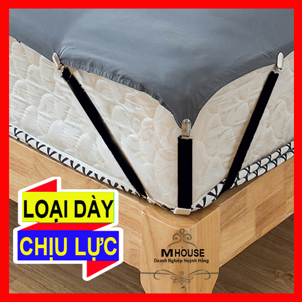 Combo 4 Kẹp Cố Định Chăn Ga GiườngDây Chằng Góc Nệm Phụ Kiện Giường Ngủ