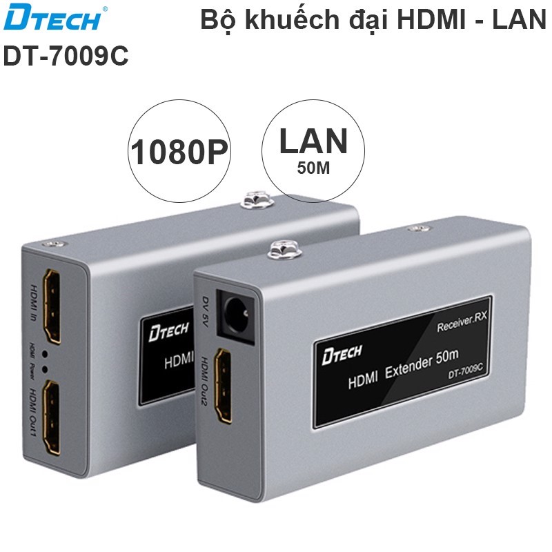 Bộ mở rộng cáp mạng HDMI DTECH DT-7009C