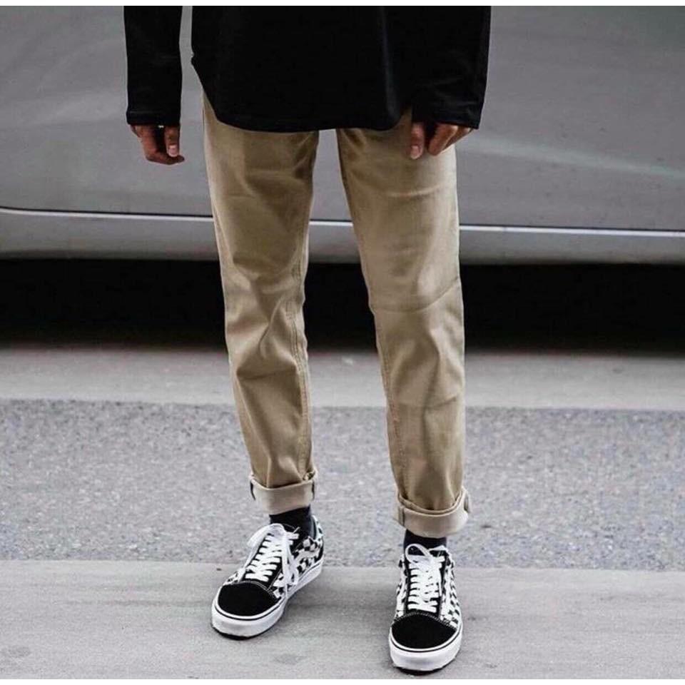 [HCM]QUẦN BAGGY KAKI NAM LƯNG THUN DÂY RÚT MÀU XÁM