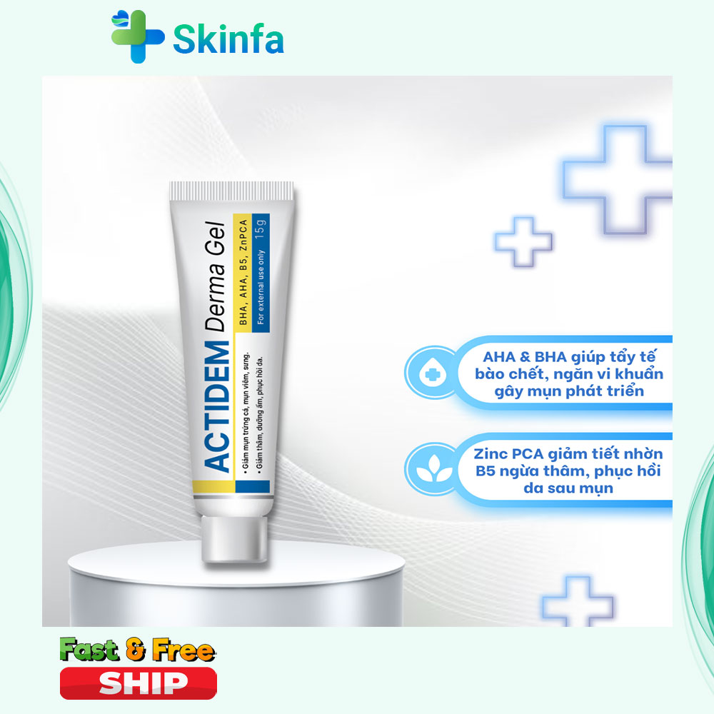 Gel Giảm Mụn Actidem Derma Gel Dưỡng Ẩm Da