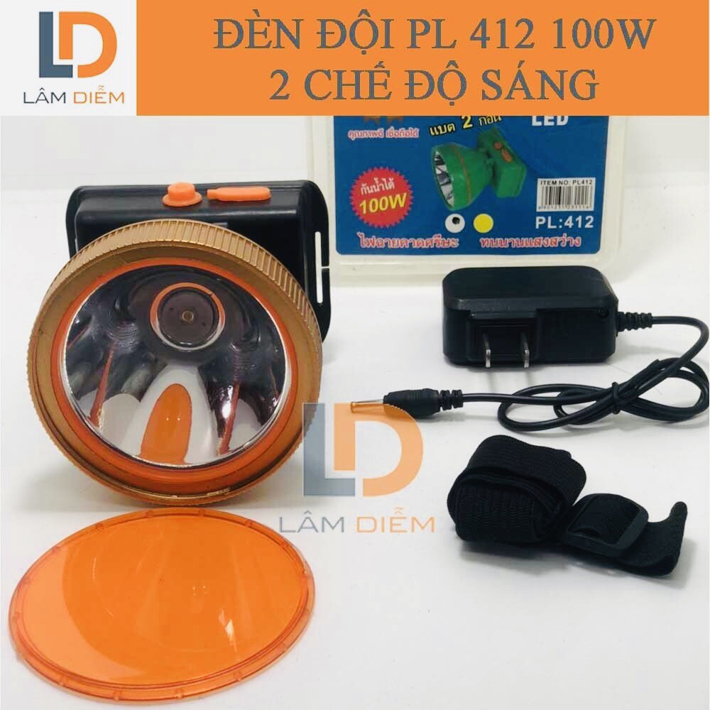 Đèn pin đội đầu siêu sáng 2 chế độ sáng PL 412