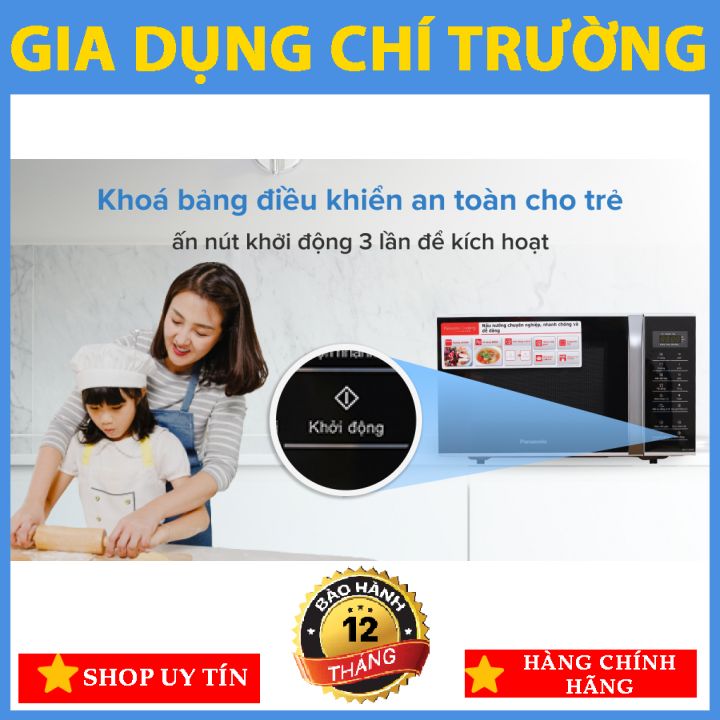 [LÒ VI SÓNG CÓ NƯỚNG] Panasonic NN-GT35HMYUE 23 lít
