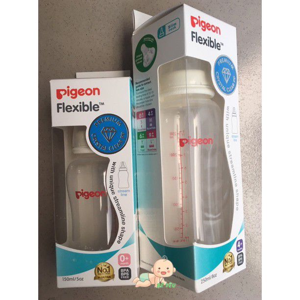 Bộ 2 bình sữa pigeon Flexible 150ml và 250ml