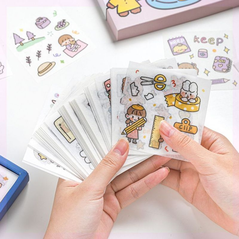 Set 5 Sticker Đáng Yêu - Miếng Dán Siêu Dính Chống Nước