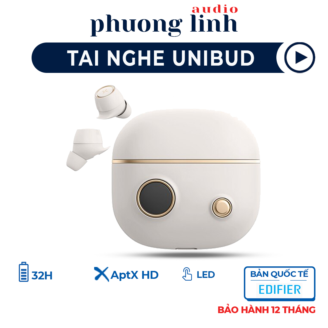 Tai nghe bluetooth EDIFIER UNIBUD Màn hình LED - Chính hãng mới nhất - Bản quốc tế - Thời lượng pin 32h - Đàm thoại tốt - Chế độ độc lập - Chống nước chống bụi IP65 - Có ứng dụng điều khiển - Bảo hành 12 tháng - 1 đổi 1