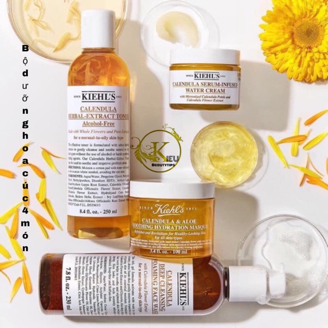 BỘ DƯỠNG DA MẶT - 4 MÓN MINI HOA CÚC KIEHLS CALENDULA