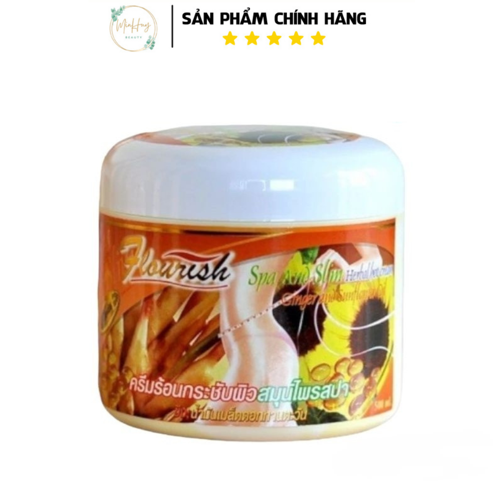 Kem tan mỡ bụng gừng ớt Flourish Thái Lan 500ml