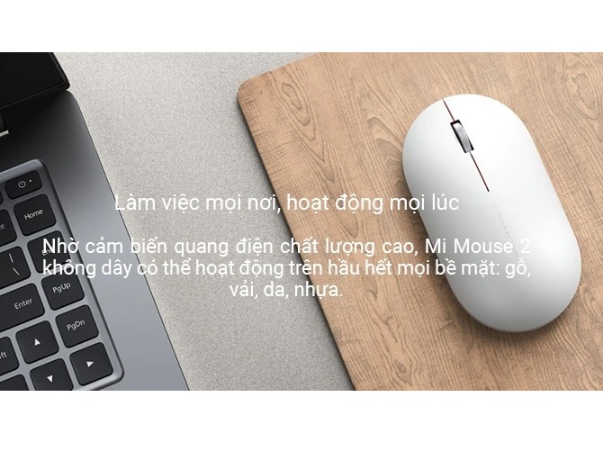 Chuột Không Dây Xiaomi Gen 2 Thiết kế nhỏ gọn, Tương Thích Nhiều Thiết Bị, Nút Bấm Êm, Độ nhạy đạt chuẩn, Chuột máy tính không dây, chuột máy tính, chuột văn phòng, chuột silent