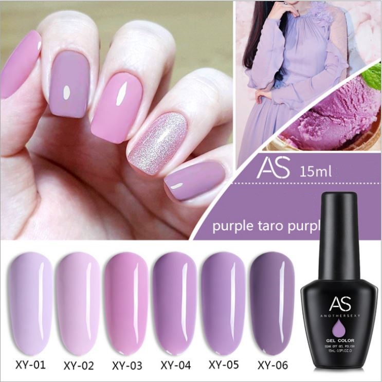 [HCM]Sơn gel AS mã XY màu tím nhẹ 15ml