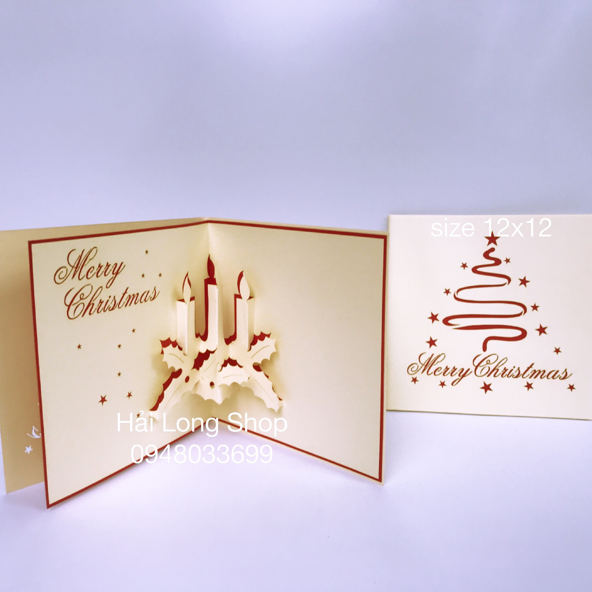 Nến giáng sinh 2 - noel - thiệp 3d