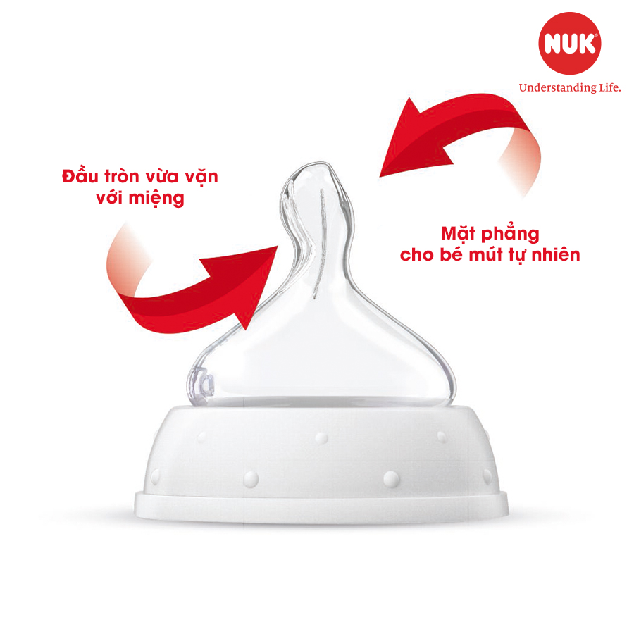 BỘ 2 NÚM TI NUK PREMIUM CHOICE+ SILICONE S2 - M