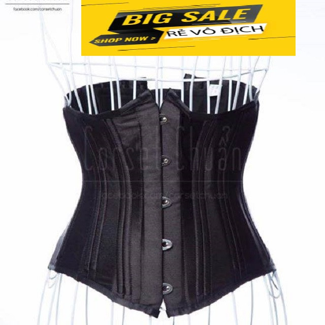 Gen nịt bụng Corset chuẩn - Corset lụa 25 xương
