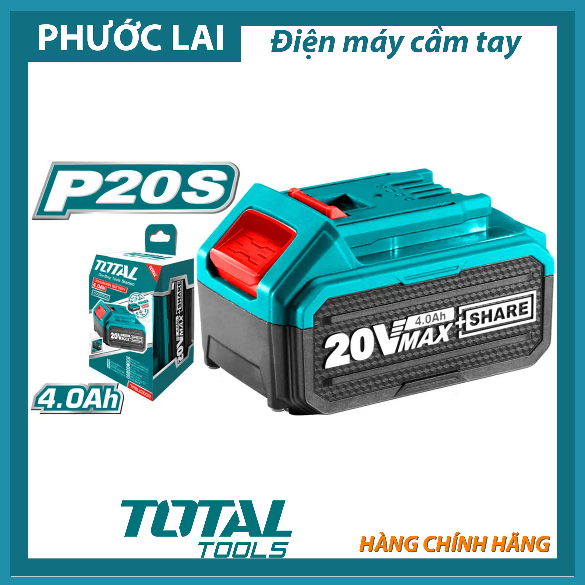 Pin Lithium-Ion Total 20V/4.0Ah TFBLI20021