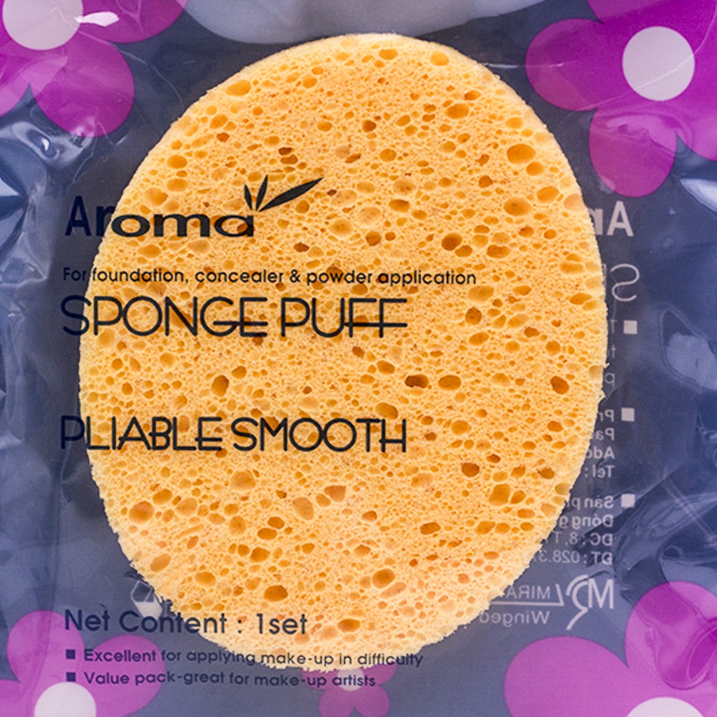 Bông rửa mặt bọt biển Massage Aroma Sponge Puff Hàn Quốc 7g