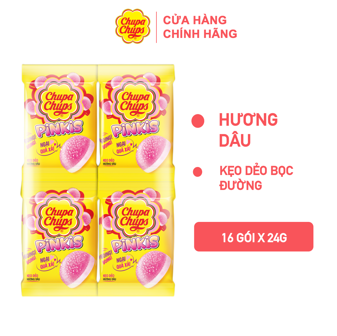 Kẹo dẻo Chupa Chups (16 gói nhỏ 24g)
