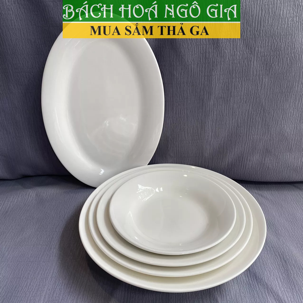 BỘ CHÉN TÔ DĨA TRẮNG lẻ món- bộ bàn ăn (chén ăn cơm, tô 3 size, dĩa 5 size)