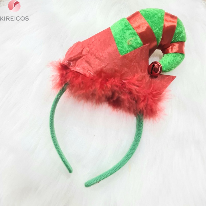 [HCM]Cài Noel Hình Nón Sọc Xanh Có Chuông