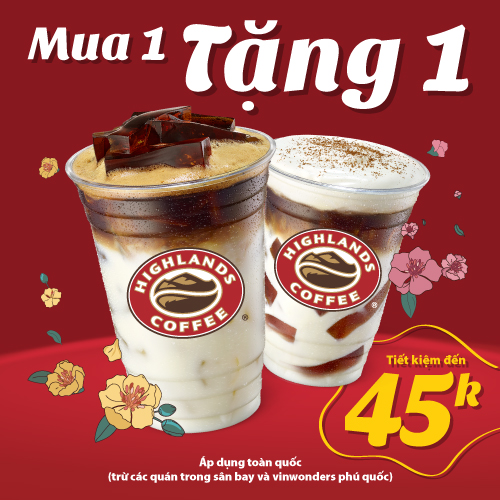 [TOÀN QUỐC] HIGHLANDS COFFEE - O2O - Evoucher Giảm tối đa 30K, cho hóa đơn từ 150K, Áp dụng Cà Phê Truyền Thống/Trà/Freeze/PhinDi/Các loại bánh (Sử dụng từ 01/09-30/09/2023)