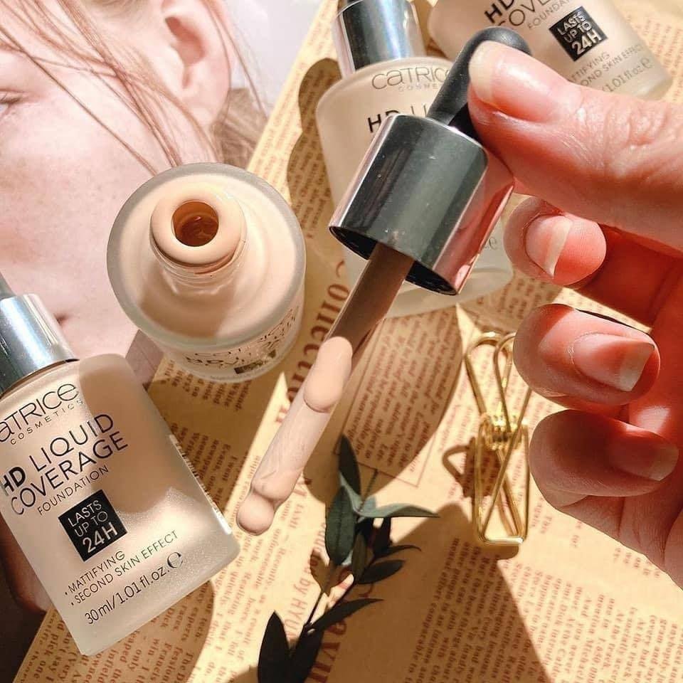 Kem nền Catrice HD Liquid Coverage Foundation 24h - Sẵn 2 tone 010 và 020