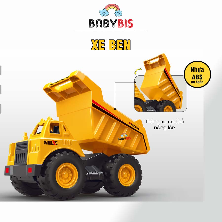 Đồ chơi xe ben quán tính, nâng hạ thùng tải 8843 Babybis - đồ chơi trẻ em
